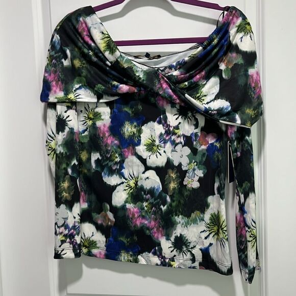 Rachel Roy Multi Floral on or off the Shoulder blouse NWT - Picture 1 of 10